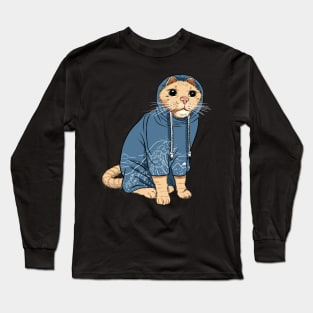 Cat with tracksuit Long Sleeve T-Shirt